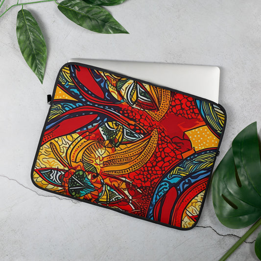 African Vibes: Laptop Sleeve with Unique Ankara Design